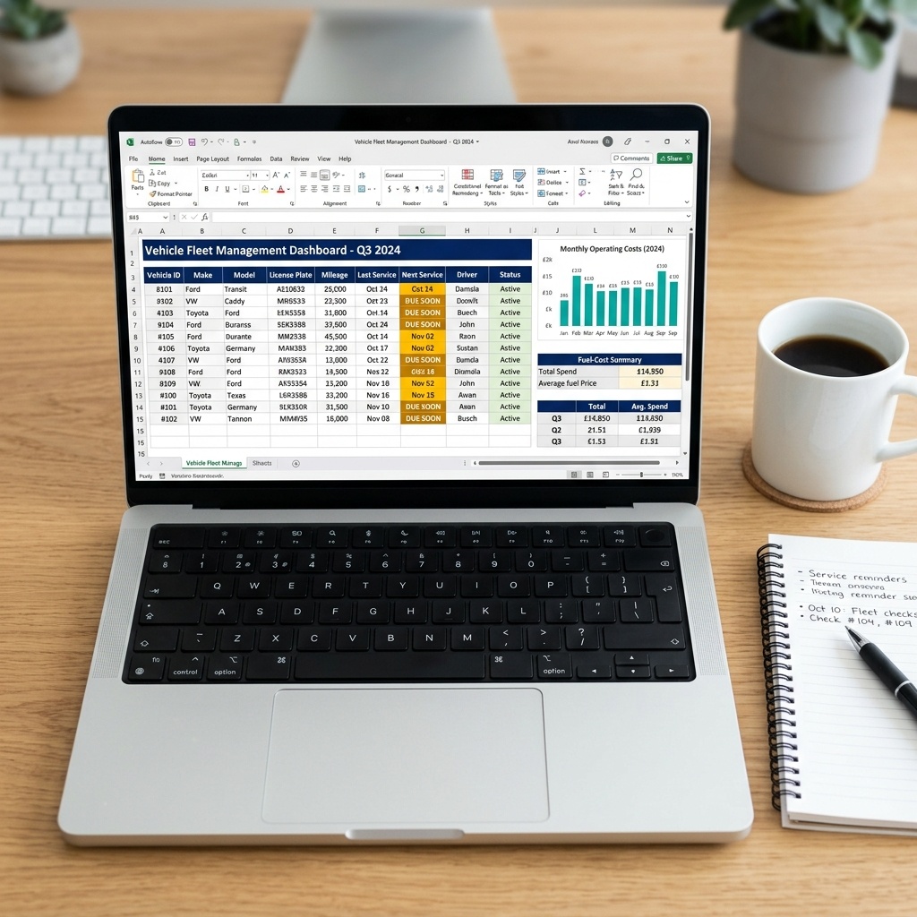 Transport Fleet Management Spreadsheet (Excel Download)
